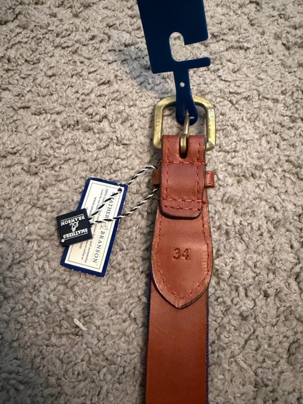 Smathers & Branson KY Bourbon Trail Belt Unworn Size 34 NWT Discontinued Rare - Picture 4 of 4